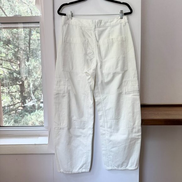 New Citizens of Humanity Marcelle Low Slung Barrel Cargo Pants Pashmina White 29 - Picture 7 of 13